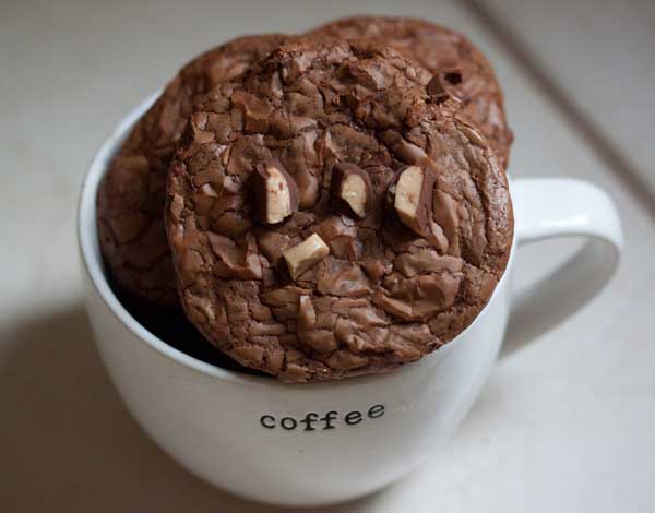 double chocolate toffee cookies