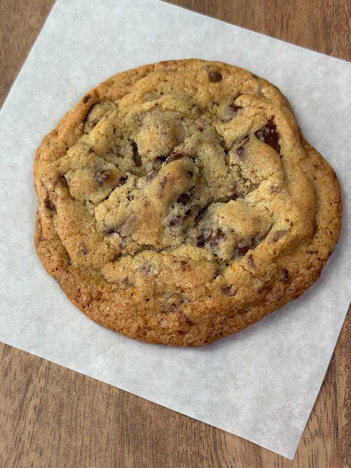 Chocolate Chunk Cookies made with both vanilla extract and coffee extract.
