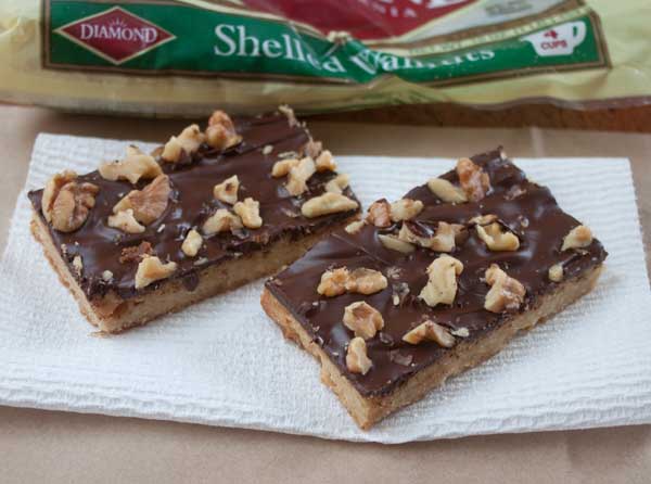 walnut toffee bars