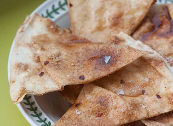 baked flour tortilla chips