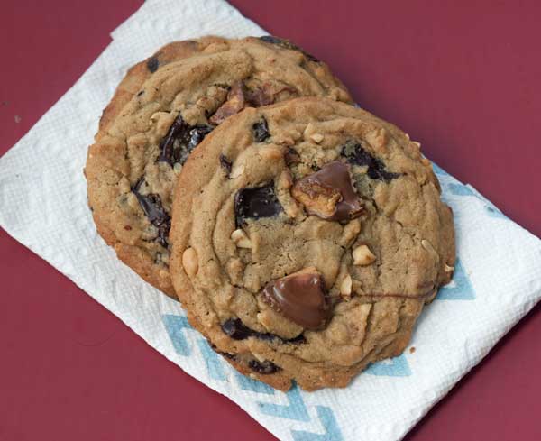 Giant Peanut Butter Chocolate Chunk Cookies