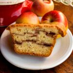 Laura Goodenough's Apple Coffee Cake baked in a loaf pan.