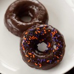 chocolate pumpkin doughnuts