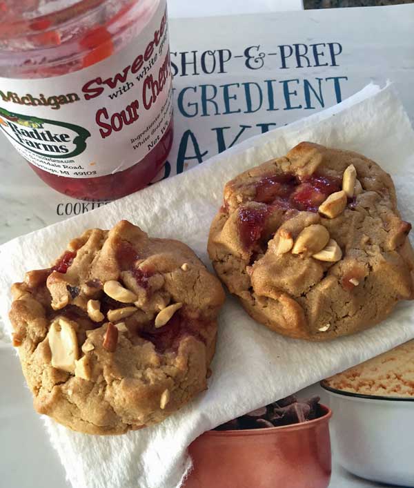 peanut butter and jelly cookies