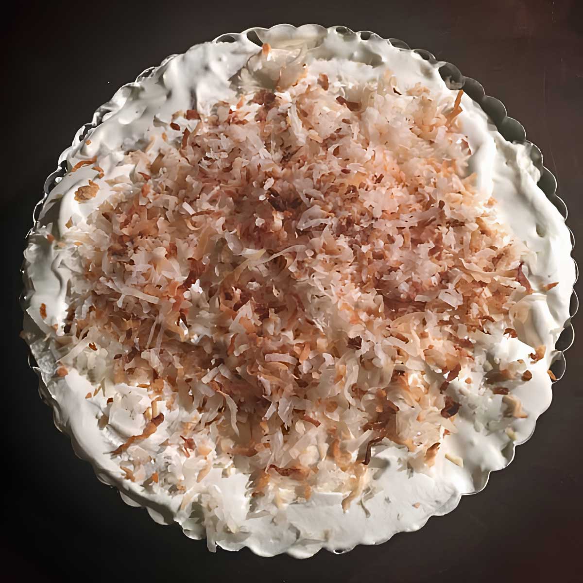 Coconut Cream Tart in a 9-inch baked tart shell.