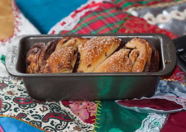 Babka made with biscuit dough