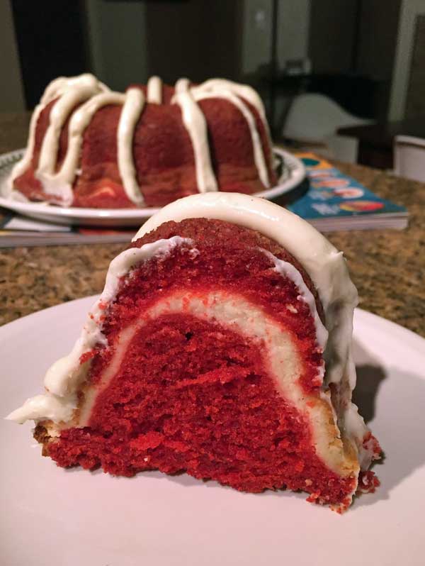 red velvet cream cheese bundt cake