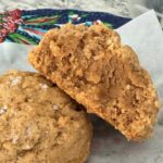 Sweet and Salty Peanut Butter Sandies showing texture.