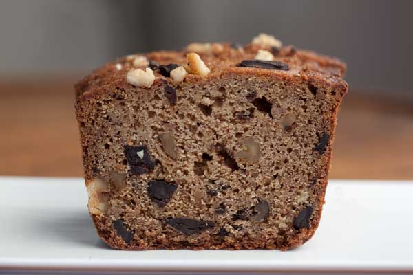 whole wheat chocolate chunk banana bread