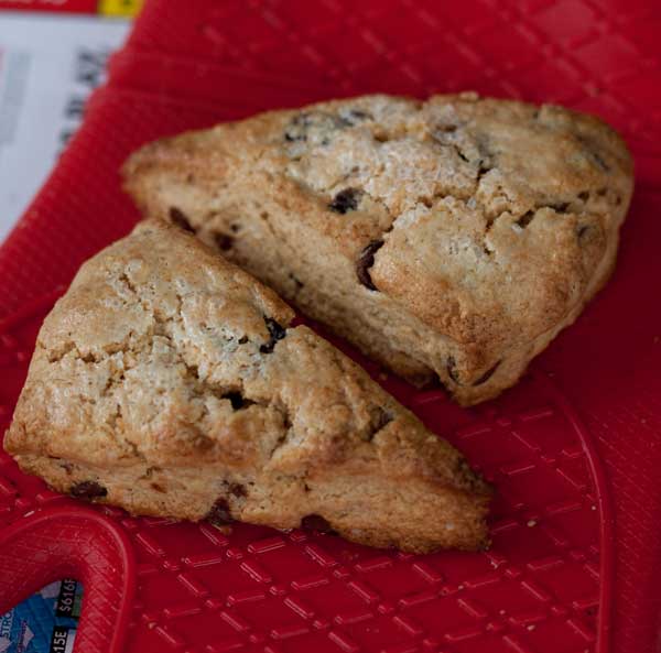 whole wheat chocolate chip scones