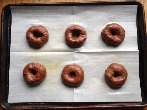 double chocolate bagels