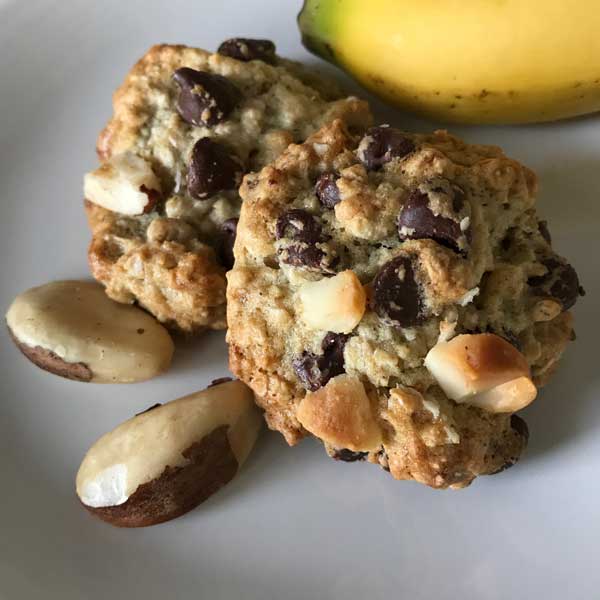 vegan chocolate covered banana cookies