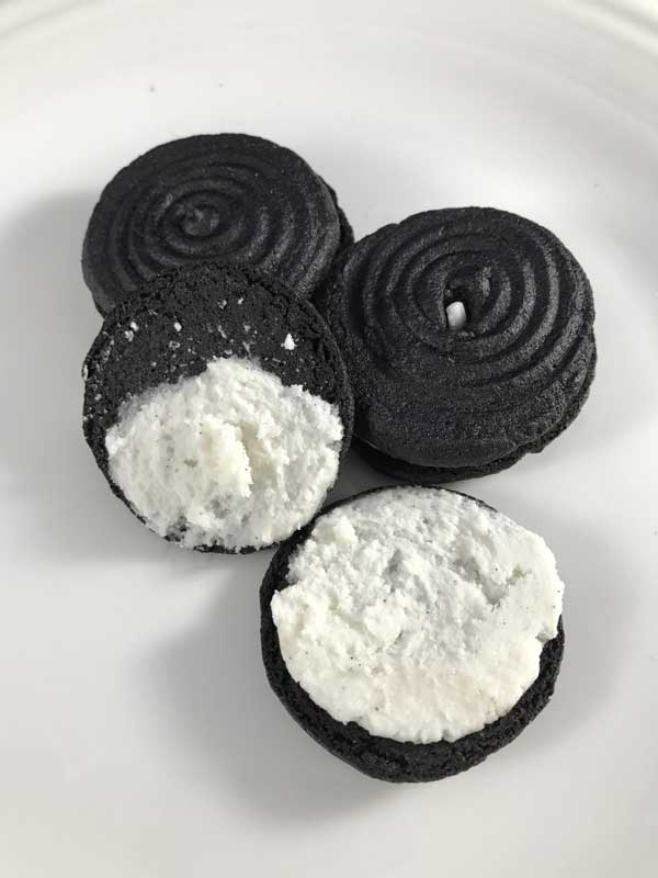 Homemade Oreos made with King Arthur black cocoa powder