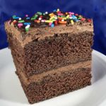 rectangular chocolate cake