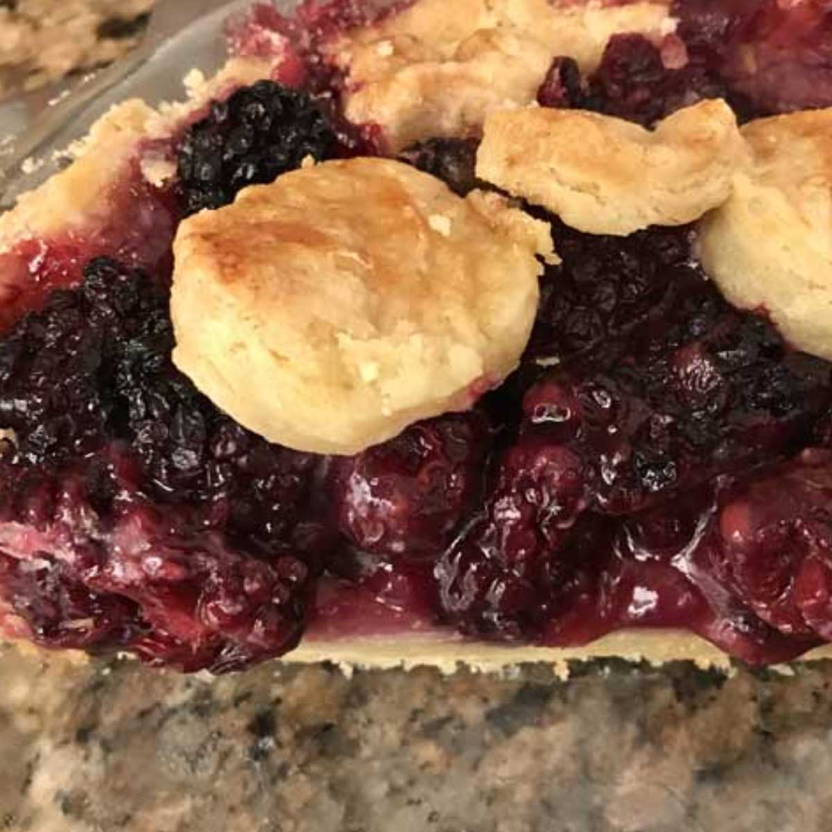 Recipe for homemade blackberry pie filling using fresh blackberries.
