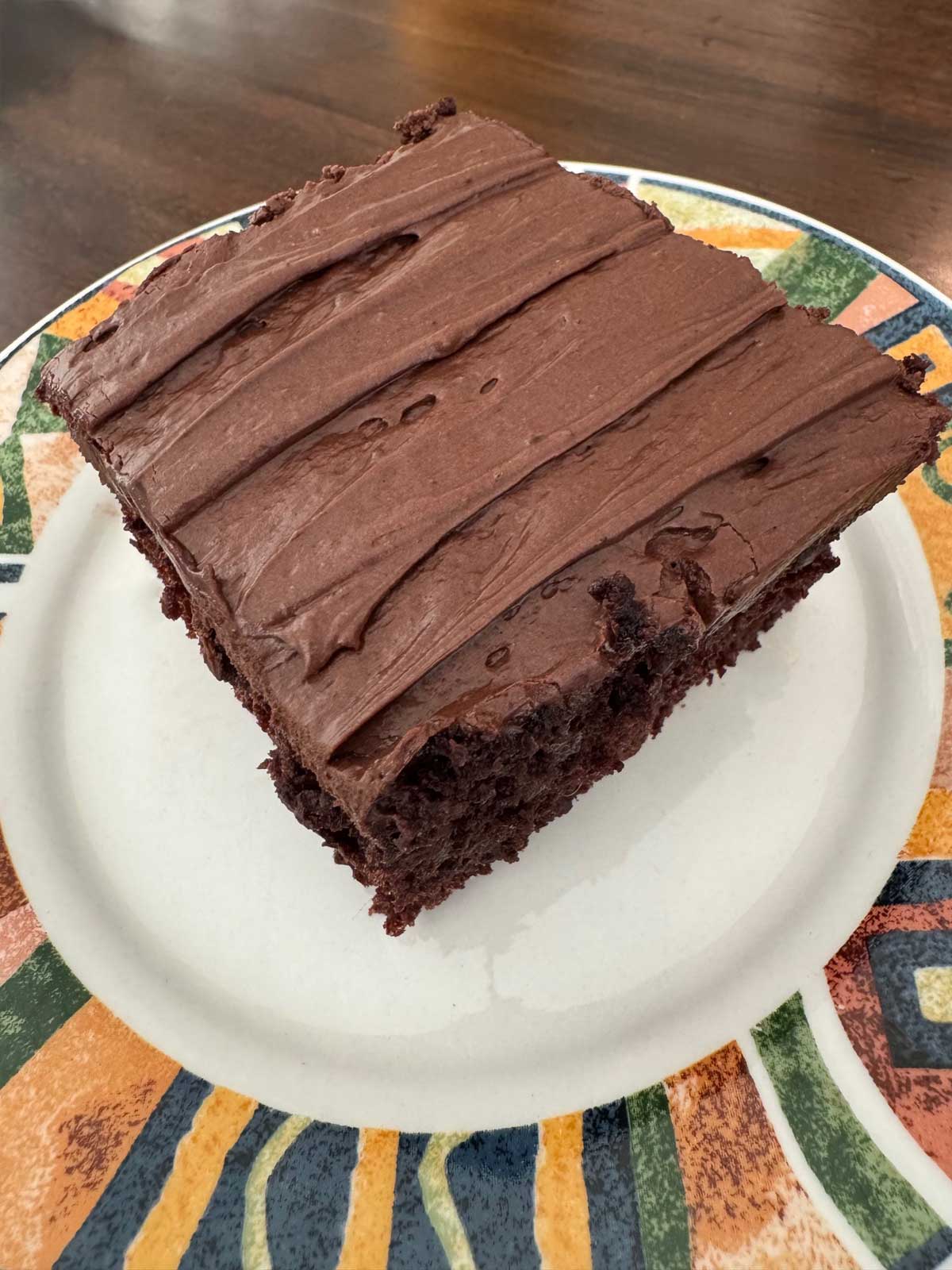Sourdough Starter Chocolate Cake with Sour Cream Frosting