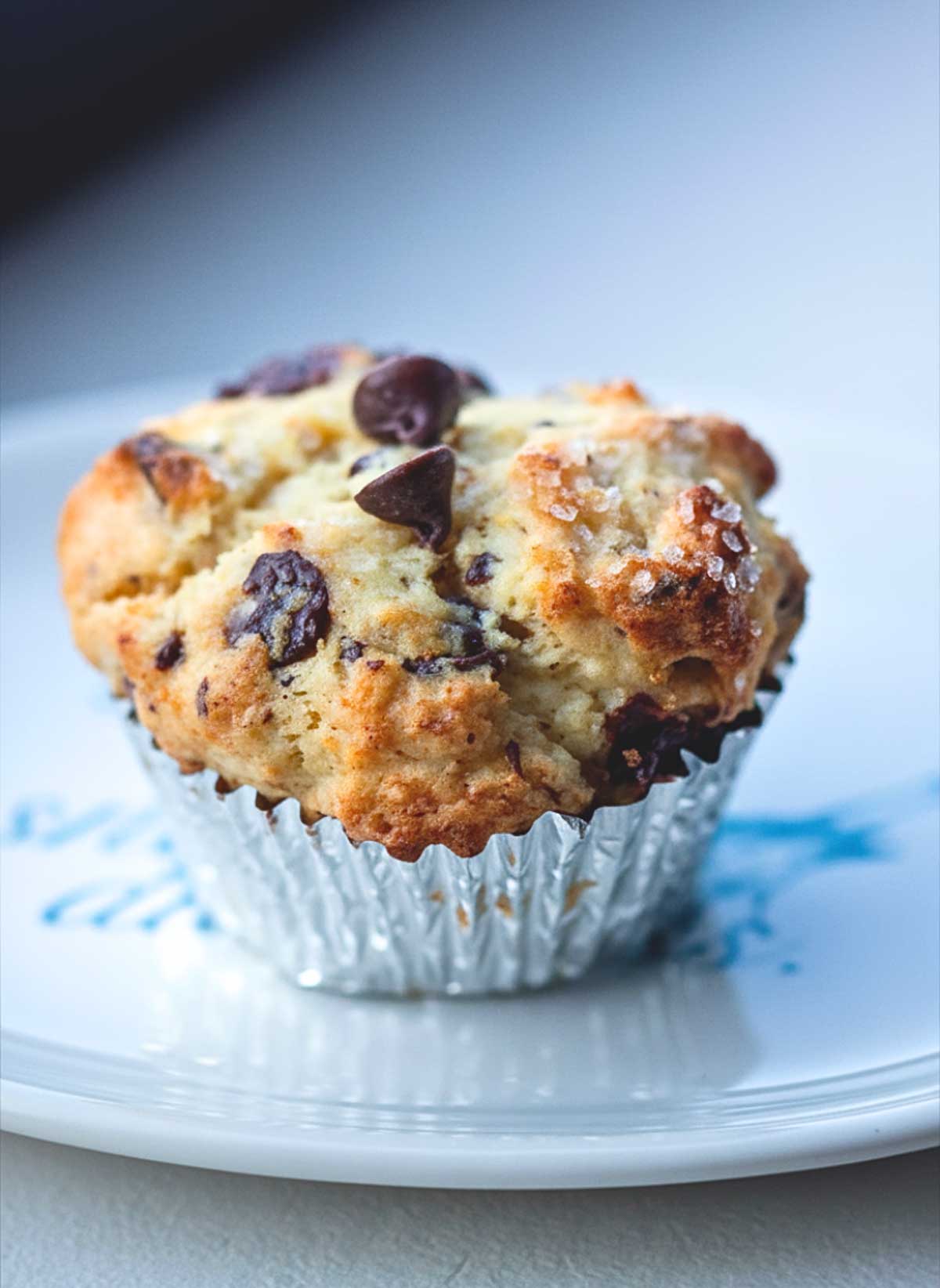 Ricotta Chocolate Chip Muffins with optional rum in the batter