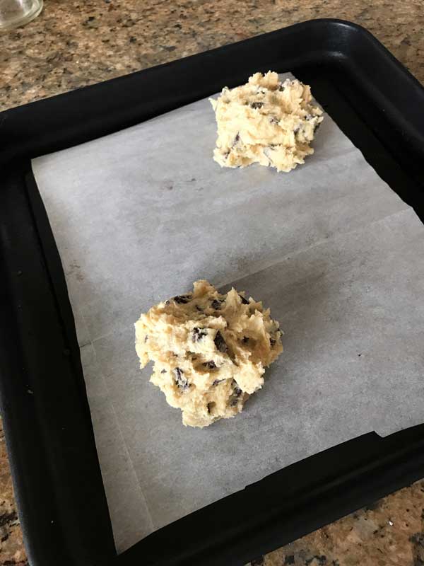 Giant Crinkled Chocolate Chip Cookies