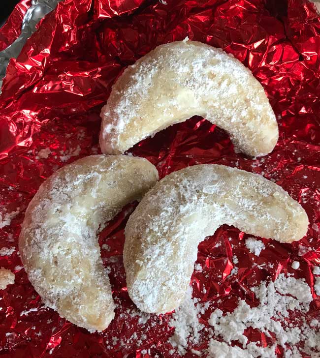 Almond Crescents made with Solo brand pie filling.