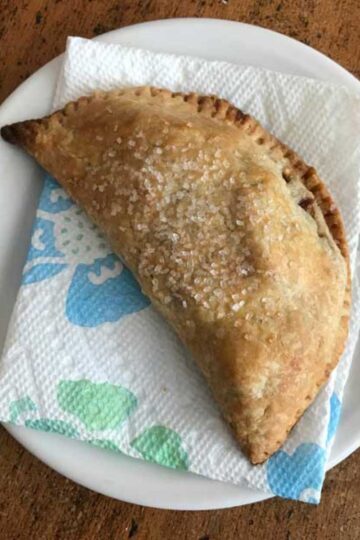 Apple Hand Pies made with Stella Parks No-Fuss Apple Pie filling recipe and a whole wheat pastry flour crust.
