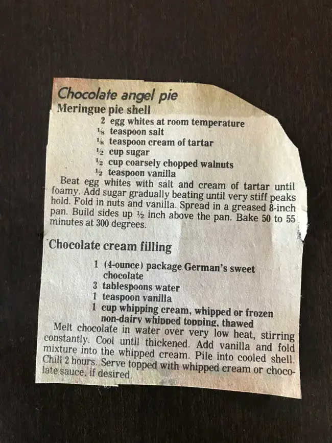 Chocolate Angel Pie