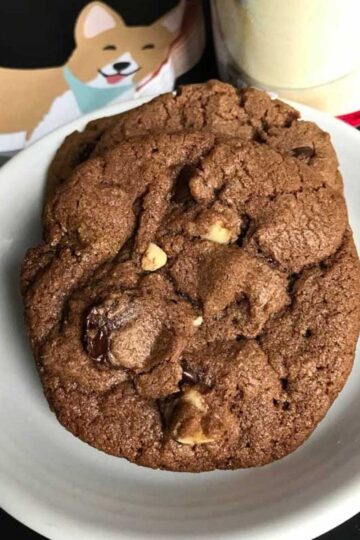 Chocolate Malted Hazelnut Cookies