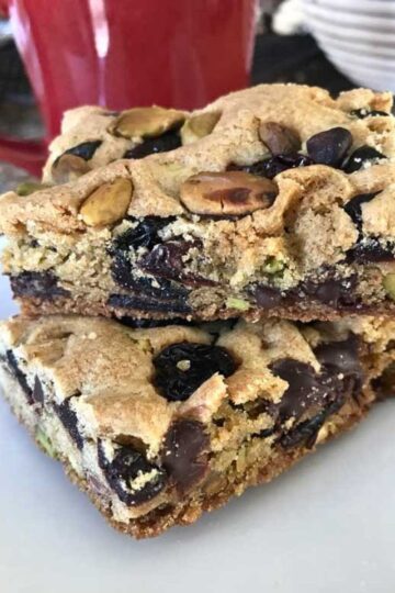 Chocolate Pistachio Cherry Bars