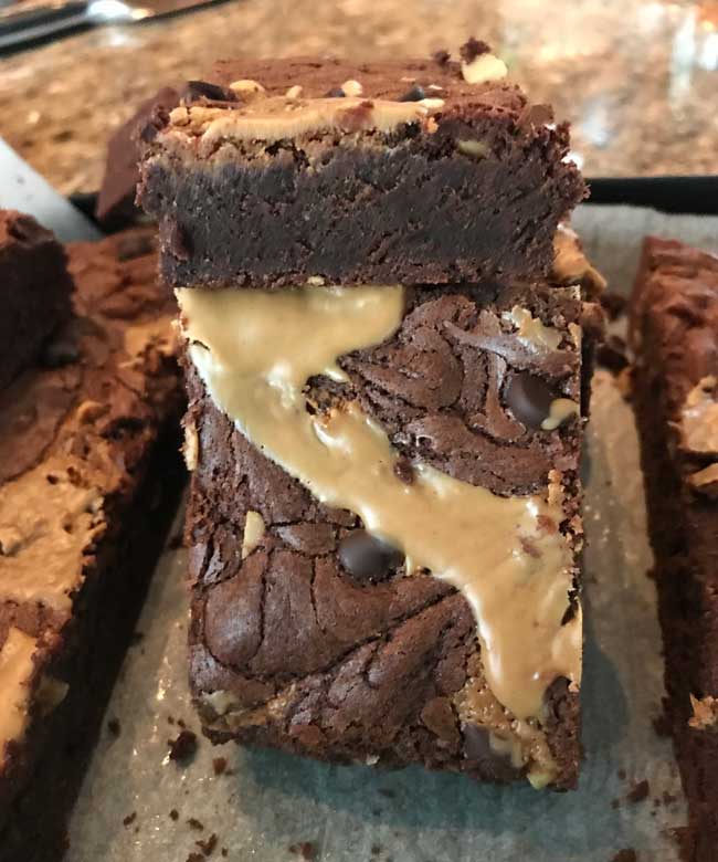 Gluten Free Peanut Butter Brownies