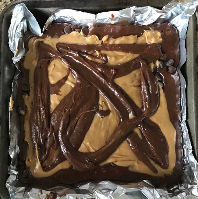 peanut butter swirl brownies