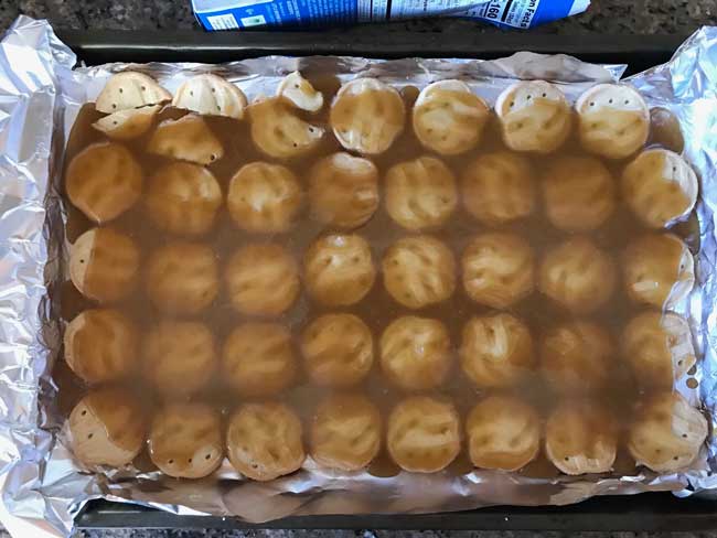 Trefoils Toffee made with a base of Girl Scout Cookies