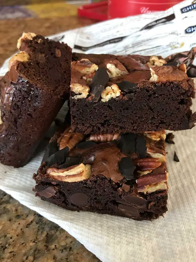 Fudge brownie photo on the About Cookie Madness page.