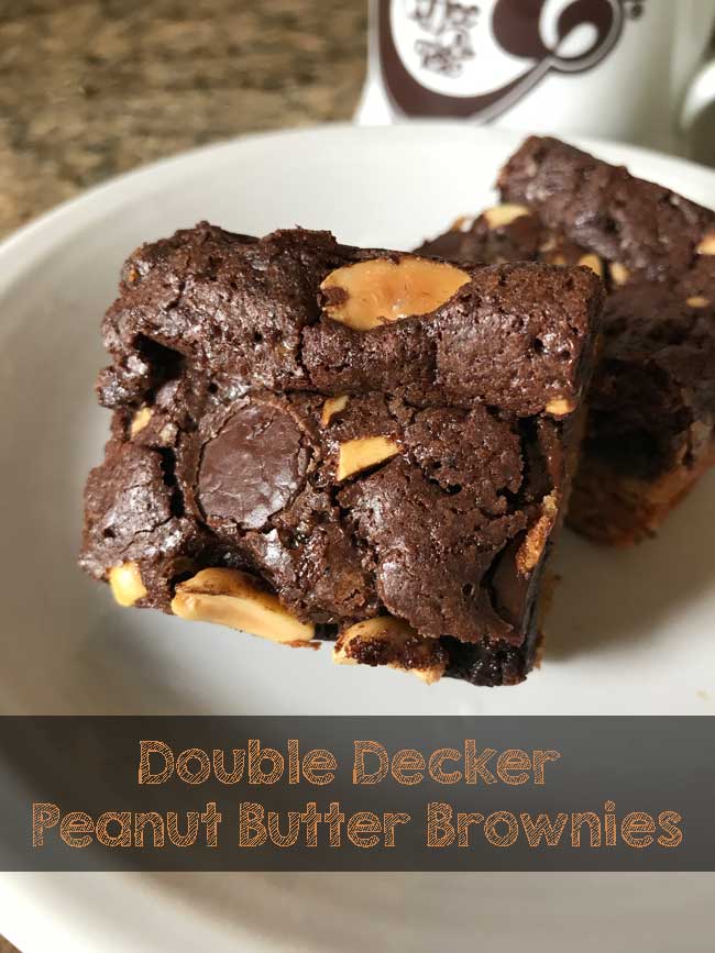 Double Decker Peanut Butter Brownies