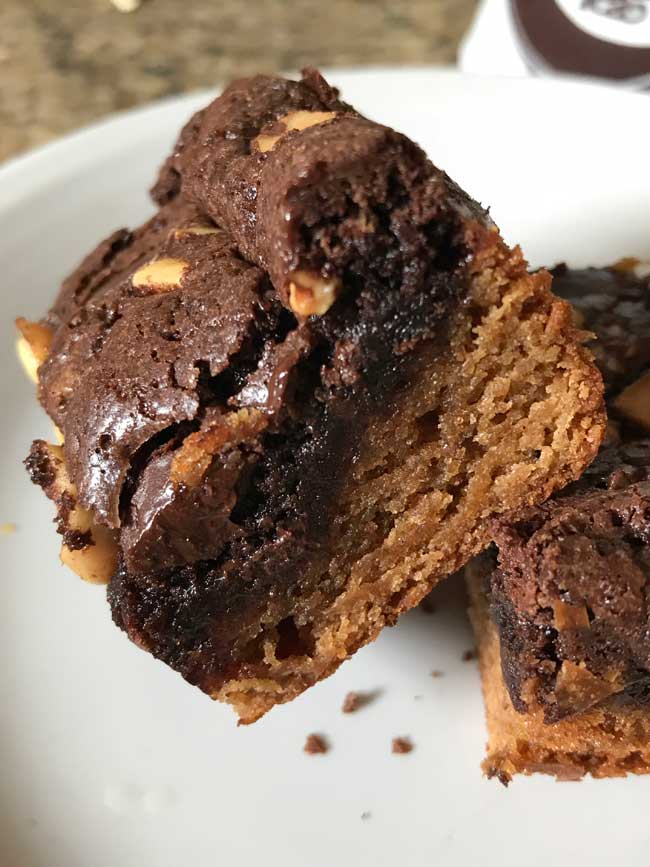 Double Decker Peanut Butter Brownies