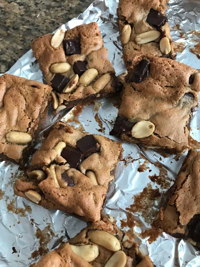 double decker peanut butter brownies