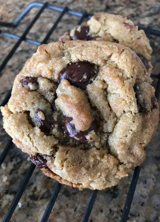 Brown Butter Chocolate Chip Cookies flavored with a little molasses