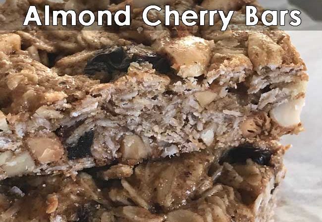 almond cherry bars
