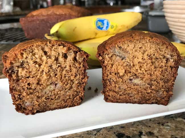 Mini Banana Bread Loaves - Honey and Birch