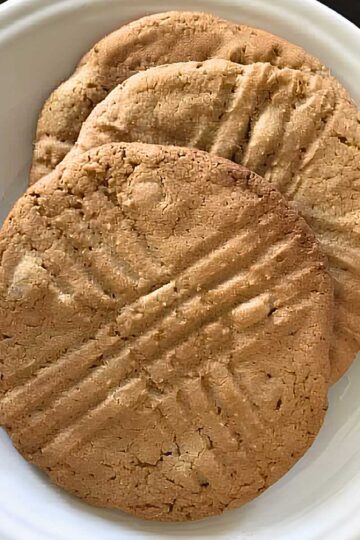 Peanut Butter Platters are giant chewy peanut butter cookies made with all brown sugar.
