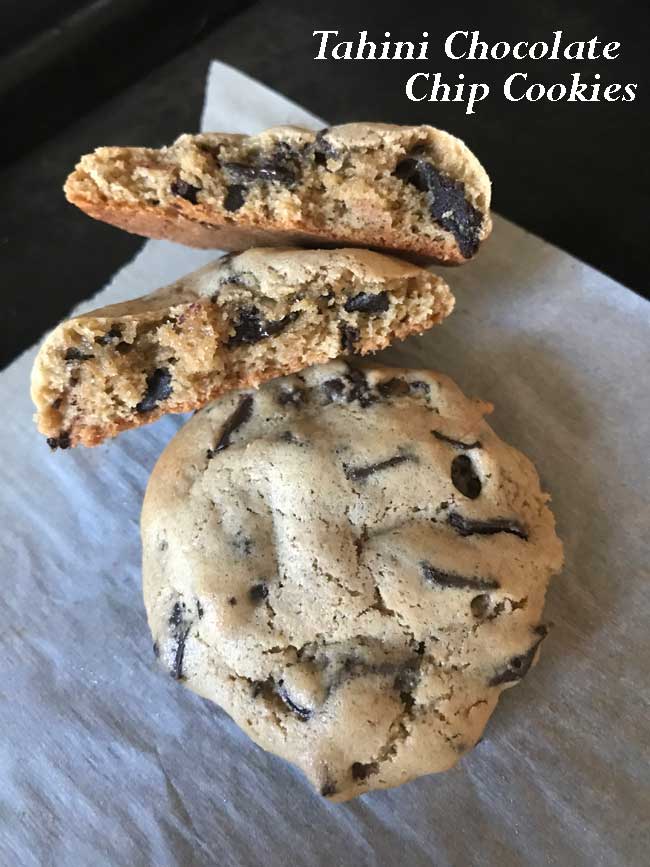 Tahini Chocolate Chip Cookies