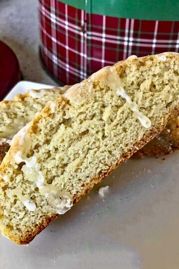 Eggnog flavored biscotti recipe that does not call for actual eggnog but rather the spices that go in it.