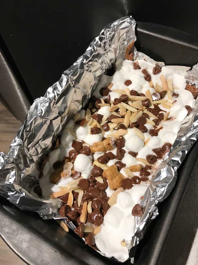 Rocky Road Loaf Pan Brownies