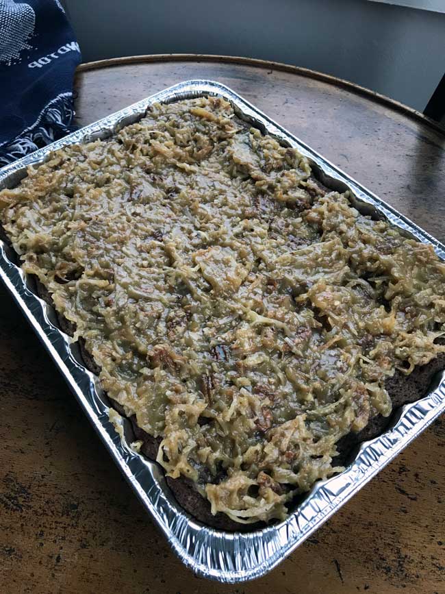 Single Layer German Chocolate Cake