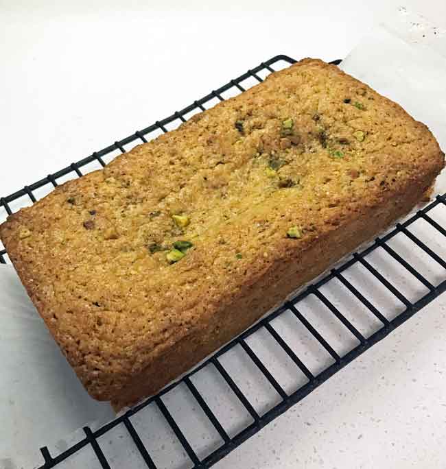 vegan lemon pistachio cake