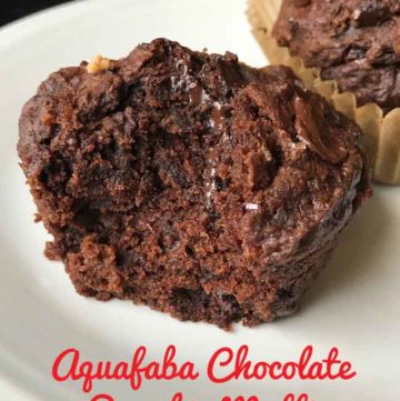 aquafaba chocolate pumpkin muffins