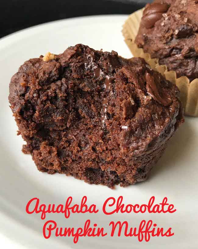 aquafaba chocolate pumpkin muffins