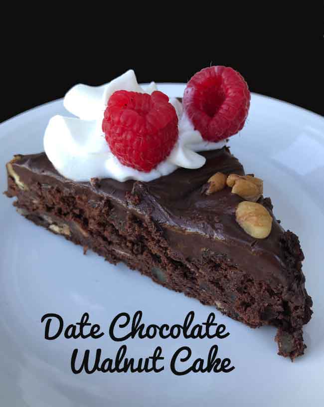 Date Chocolate Walnut Cake