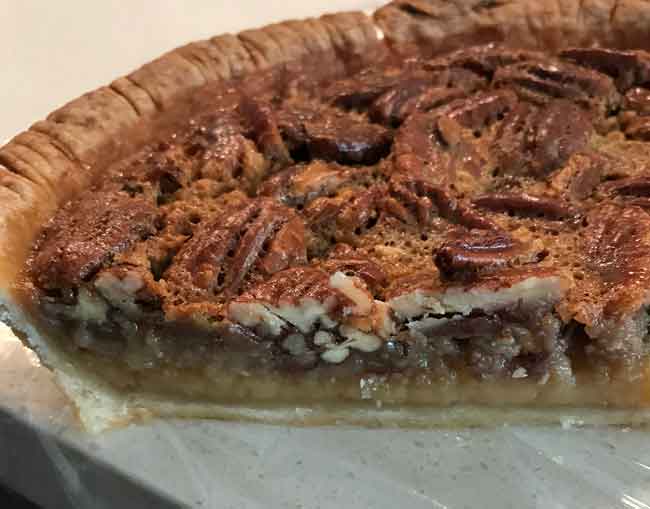 Less Sweet Pecan Pie