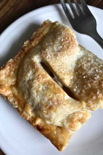 Apple Slab Pie recipe designed for an 11x7 inch brownie pan.