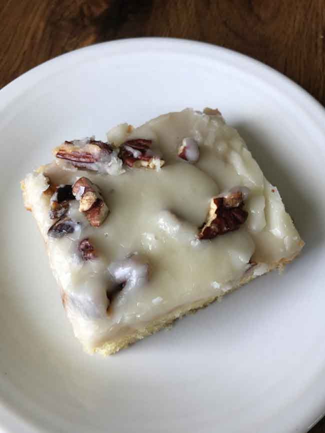 White Texas Sheet Cake with Almond