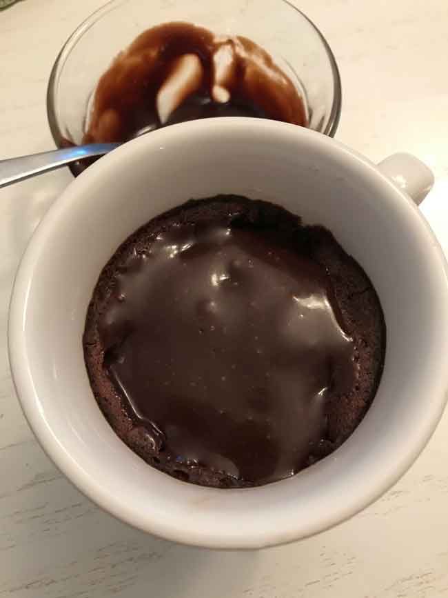 Microwave Chocolate Mug Cake Recipe with Frosting